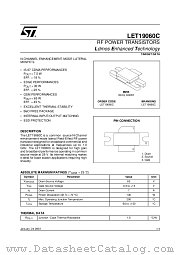 LET19060C datasheet pdf SGS Thomson Microelectronics