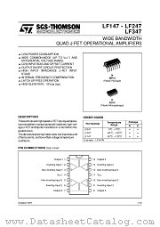 LF147D datasheet pdf SGS Thomson Microelectronics