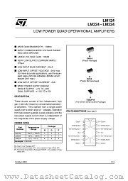 LM324P datasheet pdf SGS Thomson Microelectronics