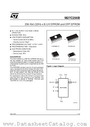 M27C256B-90N3TR datasheet pdf SGS Thomson Microelectronics