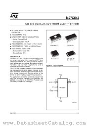 M27C512-15XC6TR datasheet pdf SGS Thomson Microelectronics