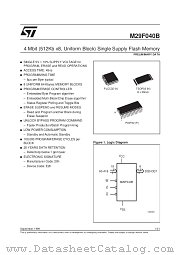 M29F040B70N6 datasheet pdf SGS Thomson Microelectronics