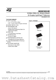 M29KW016E110ZA1T datasheet pdf SGS Thomson Microelectronics