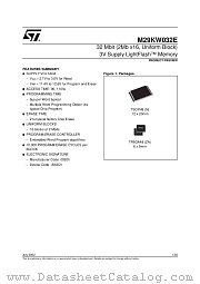 M29KW032E110N1T datasheet pdf SGS Thomson Microelectronics