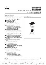 M29W640DT70ZA1T datasheet pdf SGS Thomson Microelectronics