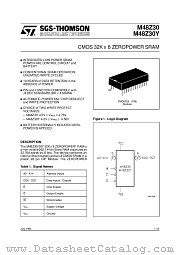 M48Z30-100PM1 datasheet pdf SGS Thomson Microelectronics