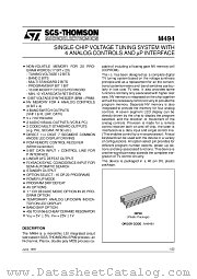 M494B1 datasheet pdf SGS Thomson Microelectronics