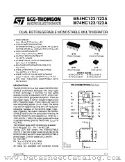 M54HC123B1R datasheet pdf SGS Thomson Microelectronics