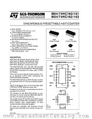 M54HC160F1R datasheet pdf SGS Thomson Microelectronics