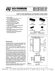 M54HC191F1R datasheet pdf SGS Thomson Microelectronics