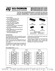 M54HC244F1R datasheet pdf SGS Thomson Microelectronics