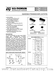 M54HC242F1R datasheet pdf SGS Thomson Microelectronics