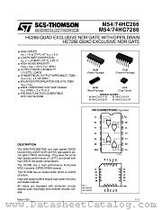 M54HC7266F1R datasheet pdf SGS Thomson Microelectronics