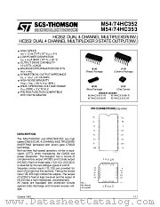 M54HC353F1R datasheet pdf SGS Thomson Microelectronics