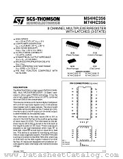 M54HC356F1R datasheet pdf SGS Thomson Microelectronics