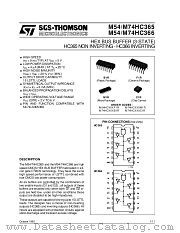 M54HC366B1R datasheet pdf SGS Thomson Microelectronics