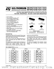 M54HC7244M1R datasheet pdf SGS Thomson Microelectronics