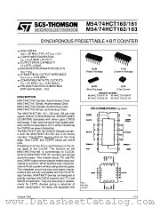 M54HCT160F1R datasheet pdf SGS Thomson Microelectronics