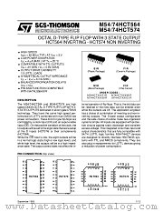 M54HCT574F1R datasheet pdf SGS Thomson Microelectronics