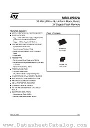 M58LW032A90ZA1T datasheet pdf SGS Thomson Microelectronics