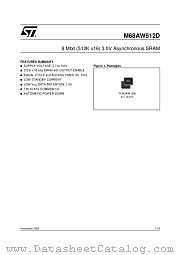 M68AW512DL70ZB1T datasheet pdf SGS Thomson Microelectronics