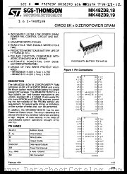 MK48Z08B100 datasheet pdf SGS Thomson Microelectronics