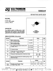 S0802NH datasheet pdf SGS Thomson Microelectronics