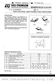 SGSD310 datasheet pdf SGS Thomson Microelectronics