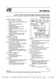 ST10R272LAT1 datasheet pdf SGS Thomson Microelectronics