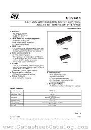 ST72T141K2M1 datasheet pdf SGS Thomson Microelectronics