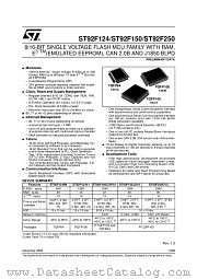 ST92F150CR1QB datasheet pdf ST Microelectronics