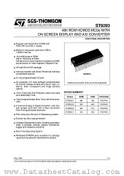 ST9293J5 datasheet pdf SGS Thomson Microelectronics