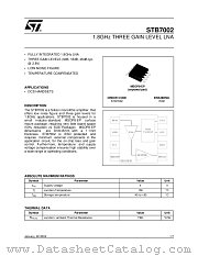 STB7002TR datasheet pdf SGS Thomson Microelectronics