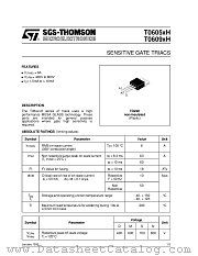 T0605MH datasheet pdf SGS Thomson Microelectronics