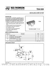TDA1908 datasheet pdf SGS Thomson Microelectronics