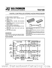 TDA7300D datasheet pdf SGS Thomson Microelectronics