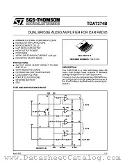 TDA7374BV datasheet pdf SGS Thomson Microelectronics