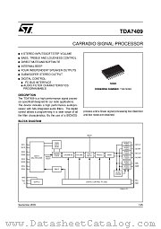 TDA7409 datasheet pdf SGS Thomson Microelectronics