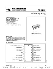 TDA8191 datasheet pdf SGS Thomson Microelectronics