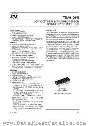 TDA9109_N datasheet pdf SGS Thomson Microelectronics
