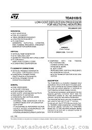 TDA9109_S datasheet pdf SGS Thomson Microelectronics