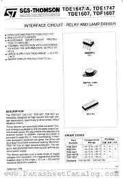 TDF1607DP datasheet pdf SGS Thomson Microelectronics
