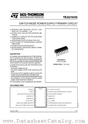 TEA2164S datasheet pdf SGS Thomson Microelectronics