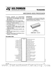TEA5040S datasheet pdf SGS Thomson Microelectronics