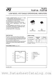 TL071M datasheet pdf SGS Thomson Microelectronics