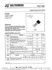 TLS106-4 datasheet pdf SGS Thomson Microelectronics