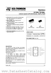TS3V914IN datasheet pdf SGS Thomson Microelectronics