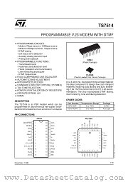 TS7514CP datasheet pdf SGS Thomson Microelectronics
