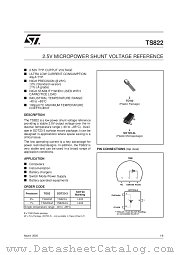 TS822IZ datasheet pdf SGS Thomson Microelectronics