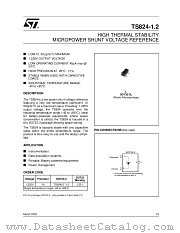 TS824-1.2 datasheet pdf SGS Thomson Microelectronics
